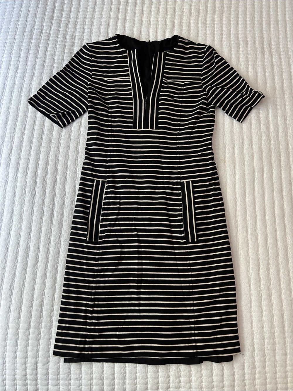Nanette Lepore Black and White Striped Dress